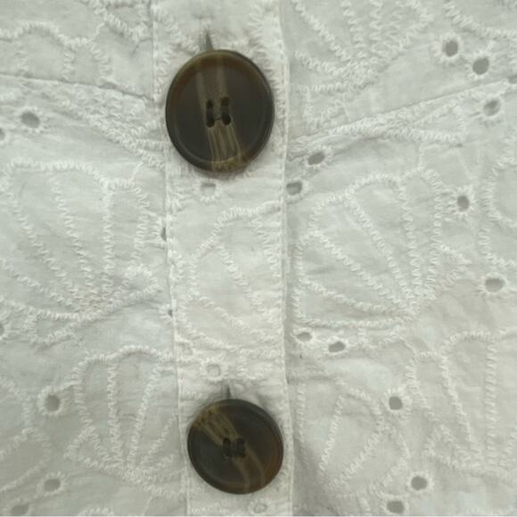 ASOS White Button-Front Mini Dress - Picture 9 of 11